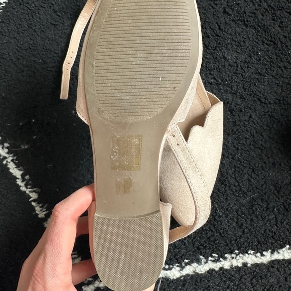 Journee Collection Nude Lana Buckle Pointed Toe Ballet Flats Ankle Strap - Picture 8 of 8